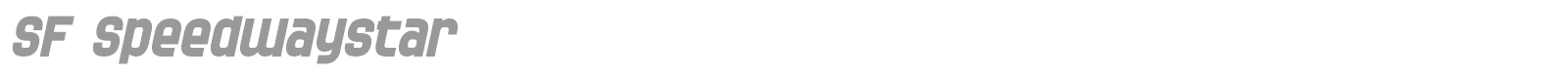 SF Speedwaystar font preview
